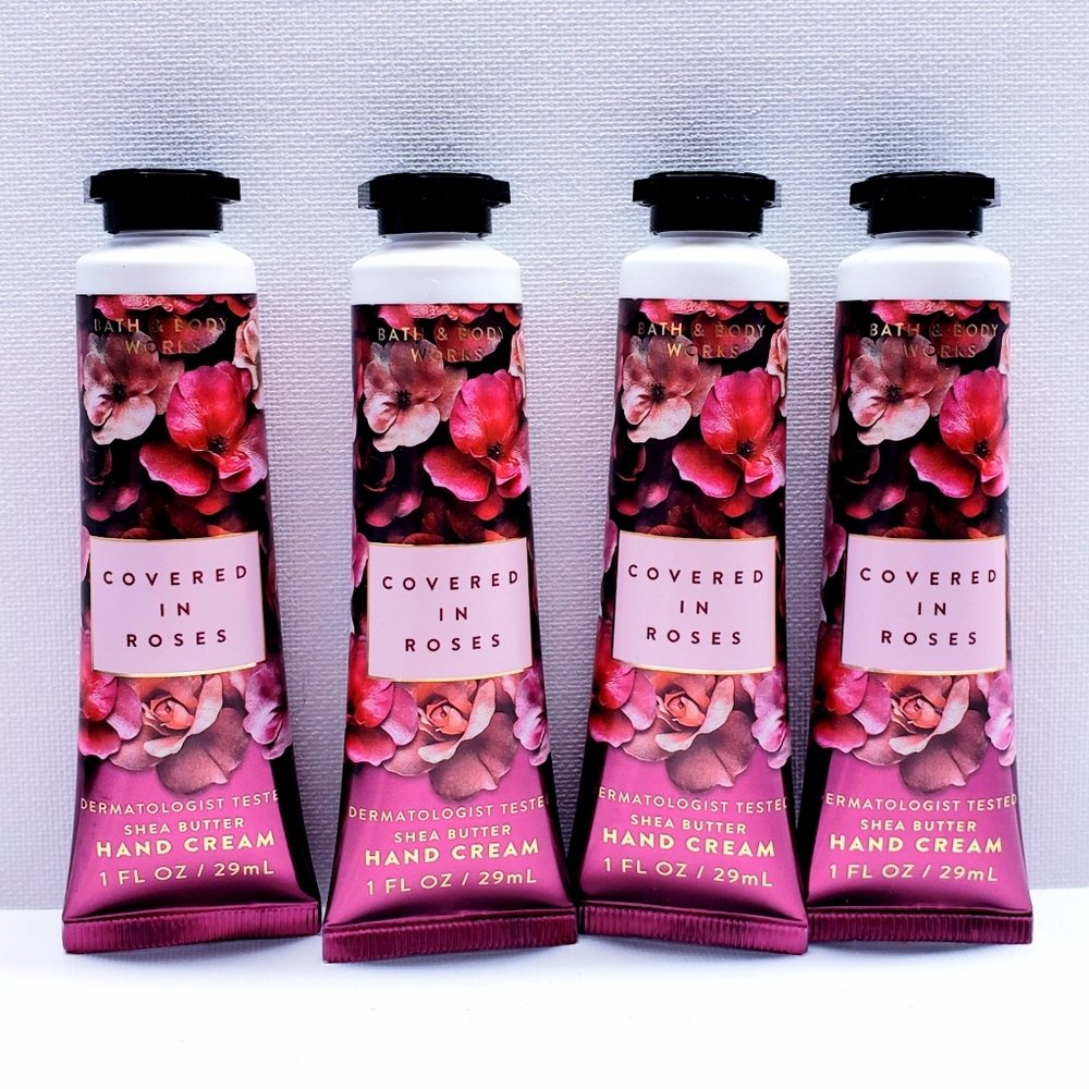 Bath & Body Works COVERED IN ROSES Hand Cream, 1 fl oz (4 pcs)
